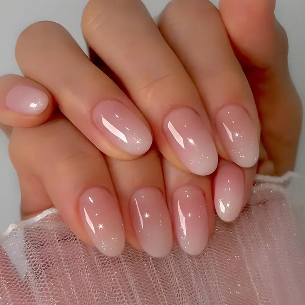 ARTAUG 24PCS Medium Almond Fle - Nail Art Pink ulasan dan harga